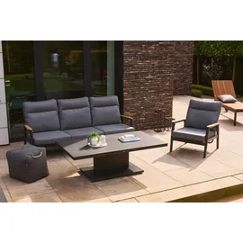 Siena Garden Sitzhocker Integral Polyester 46 x 48 x 46 cm Grau