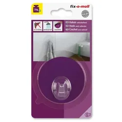 Haken rund 68mm violett fix-o-moll