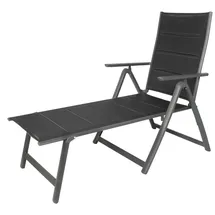 LINDER EXCLUSIV Capri Sonnenliege 140 x 70 x 105 cm Schwarz