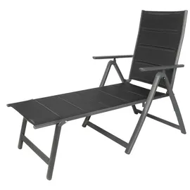 LINDER EXCLUSIV Capri Sonnenliege 140 x 70 x 105 cm Schwarz