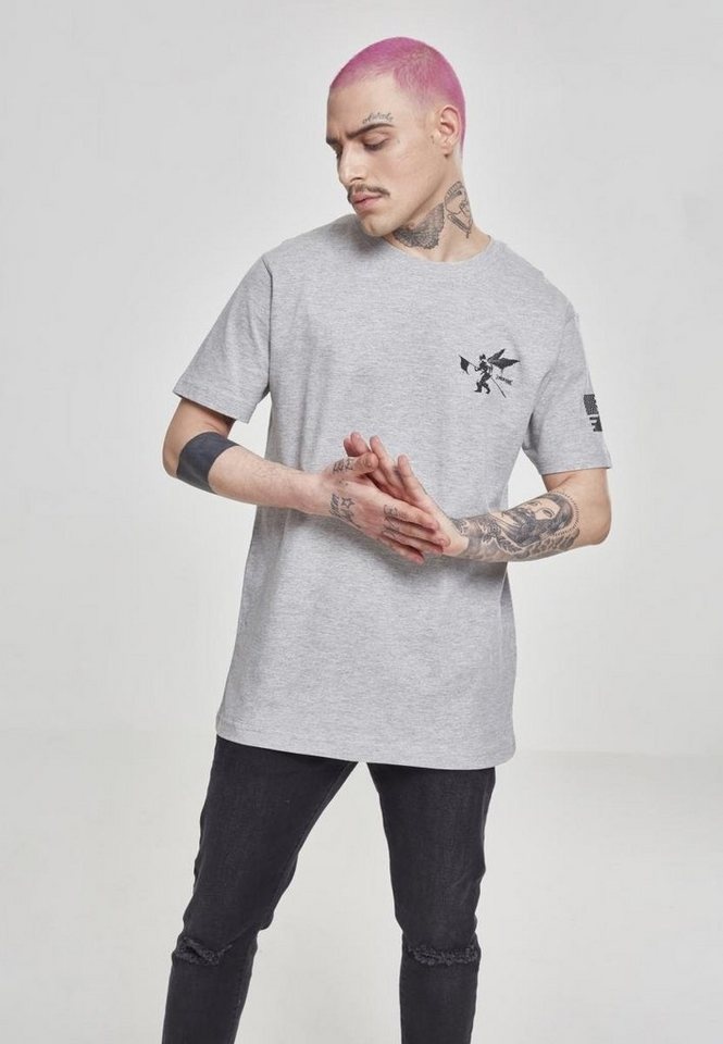 Merchcode T-Shirt Merchcode Herren Linkin Park Flag Tee (1-tlg) grau