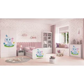 raumhirsch furniture Kinderbett Elefant 80 x 180 cm Holzwerkstoff weiß
