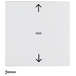 Berker Jalousie-Taste mit Aufdruck Symbol Pfeile (polarweiß, matt)