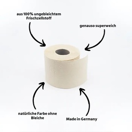oecolife Toilettenpapier Box UNGEBLEICHT, 3-lagig, 27 Rollen