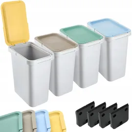 Kadax Mülleimer-Set 48 l Weiß