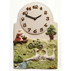 Küchenuhr Gänse auf Wiese - Terrastudio Modell: 03.2601