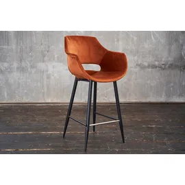 KAWOLA Barhocker ZAJA Barstuhl Sitzhöhe 76 cm Velvet