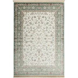 Steffensmeier Orientteppich, Grün, Textil, Orientalisch, Rechteckig, 95x140 cm, für Fußbodenheizung geeignet, Teppiche | Wohnzimmer | Orient | Pflegeleicht | Tabriz Größe: