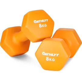 Athlyt Neopren Dip Hantelset 2 x 8 kg Orange