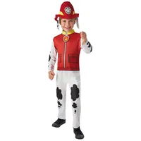 Rubie ́s Kostüm PAW Patrol Feuerwehr Kostüm Marshall Paw Patrol rot-weiß weiß 104/116 (5-6 Jahre)