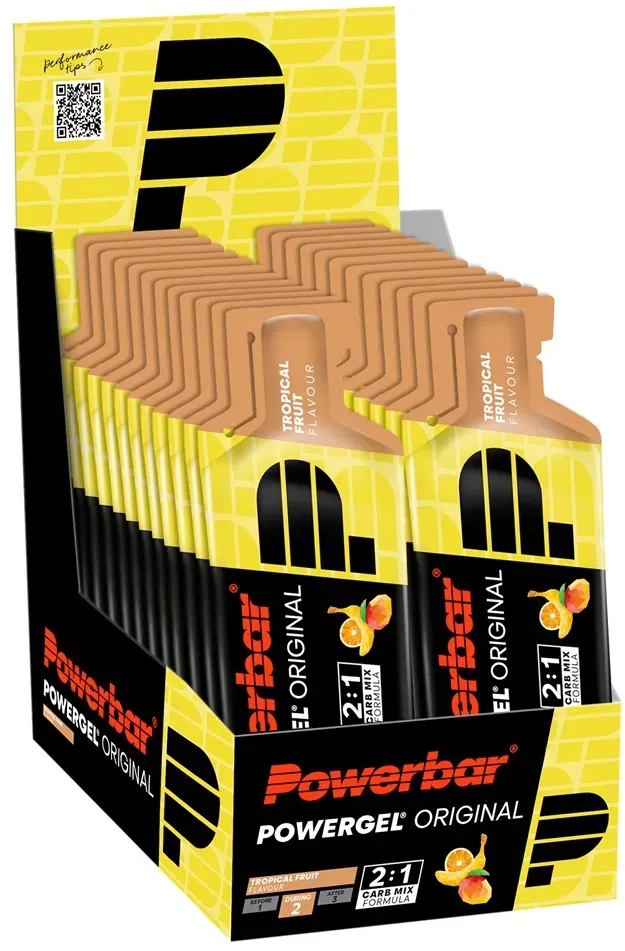 PowerBar PowerGel Original (Kohlenhydrat-Gel) Tropische Früchte 24x41g Box