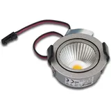 Hera LED-Einbauleuchte 4,8W rund Edelstahloptik