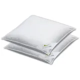 BettwarenShop 3-Kammer-Kopfkissen Exclusiv, Füllung: Bezug: 100% Baumwolle, Füllung: Außen 100% Daunen, Kern 100% Federn weiß 40 cm x 80 cm