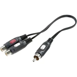 SpeaKa Professional SP-7869820 Cinch Audio Y-Adapter [1x Cinch-Stecker - 2x Cinch-Buchse] Schwarz
