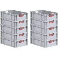 Proregal 10x Eurobox NextGen Color HxBxT 17x40x60cm, 34 Liter