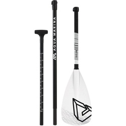 Aqua Marina Solid Paddle Fiberglass 3 teilig Stand-Up Paddel SUP-Paddel schwarz|weiß