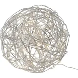 StarTrading LED Außenleuchte Designkugel Trassel D: 30cm Outdoor Silberdraht