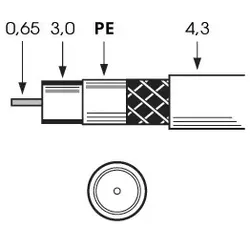 Preisner SK0729plus Koaxialkabel 100 m Weiß