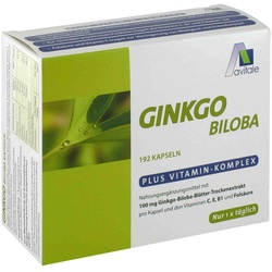 Ginkgo 100 mg Kapseln + B1, C + E 192 Kapseln