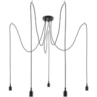 Paulmann Ketil 7-flg. 15 cm schwarz Silikon, Metall