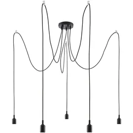 Paulmann Ketil 7-flg. 15 cm schwarz Silikon, Metall