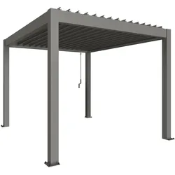 Pergola BIOHORT "3 x 3,5", quarzgrau, metallic, Pergolen, stilvoller Schattenspender für mehr Komfort im Freien