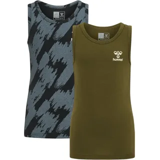 2er Pack hummel hmlNOLAN Unterhemd Jungen 6086 - dark olive 158/164