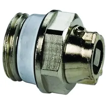 Flamco Luftstopfen C Exclusiv G 3/8" Außengewinde Messing vernickelt Metall Auslauf, schwenkbar