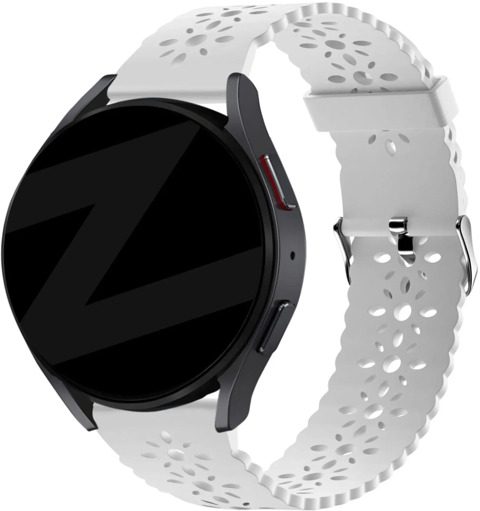 Bandz Actyve Smartwatch 20mm Armband Silikon für Actyve Smartwatch 20mm - Weiß - Schnallenverschluss