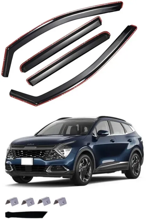 Set aus 4 Windabweisern für KIA SPORTAGE V, 5‐Türer, kurzer Radstand (Short Wheel), ab 2021