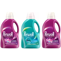 PERWOLL Flüssig-Set 3x 27 Waschladungen (81WL) 2x Color Blütenrausch & 1x Sport, Feinwaschmittel erneuert Farben und Fasern & Hygiene Waschmittel, entfernt schlechte Gerüche