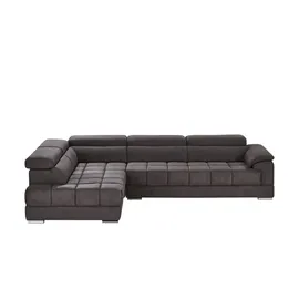 Uno Ecksofa Mikrofaser , grau , Maße (cm): B: H: 72 T: 211.0
