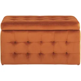 Beliani Hocker mit Stauraum Samt 0 x 0 x 0 cm Orange