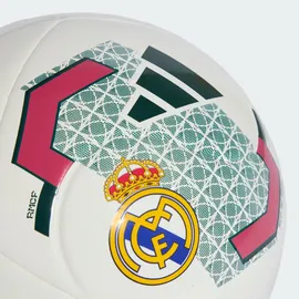 adidas Real Madrid Club Recreation Ball, White/Aurora ivy, 5