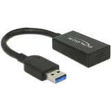 DeLock USB-A auf USB-C Adapter 0,15 m Schwarz