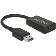 DeLock USB-A auf USB-C Adapter 0,15 m Schwarz