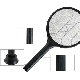 ideoon home Elektrische Fliegenklatsche mit Akku & UV-Licht - Mückenfänger für optionalen stationären Betrieb, mit Schutzgitter & USB-C Anschluss