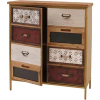 MCW Apothekerkommode 80 x 94 x 35 cm Rot/Blau