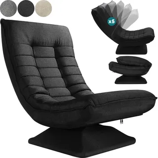 CASARIA Relaxsessel Aberdeen Schwarz Stoff