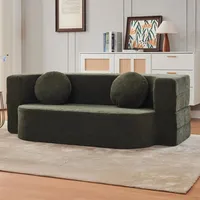 Faltbare Kompressionsofa CAMA, modulare Couch, gewebter Stoff, Schnittouchs für Wohnzimmer, kleine Sofas für kleine Räume, Love Seat Sleeper Bett - Kompressionsofa in Kasten green 200cm/78.7in