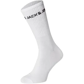 JACK & JONES JACK&JONES Kinder Tennissocken, 10er Pack - JACBASIC LOGO TENNISSOCK, Baumwollmischung, Logo Schwarz / Weiß 33-37