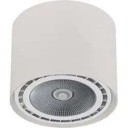 Licht-Erlebnisse Runder Strahler Weiß GU10 ES111 Ø17cm minimalistisches Design Deckenlampe Aufbauspot Flur Wohnzimmer, NO1/8/007