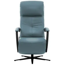 Hukla Relaxsessel Pierre Leder 75 x 117 x 87 cm Blau elektrisch