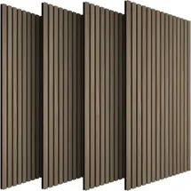 Tectake Wandpaneel Akustik Eiche Dunkel 4 St. 50 x 110 cm