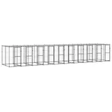 vidaXL Outdoor-Hundezwinger 11 m x 2,2 m x 1,8 m Stahl Schwarz