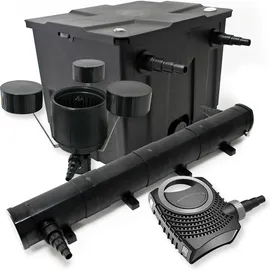 Wiltec Set: Teichfilter 12000l 72W UVC Teichklärer 80W Teichpumpe Skimmer