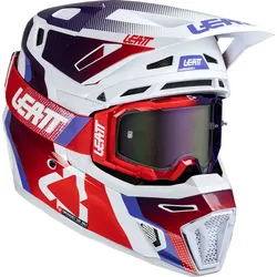 Leatt 8.5 Sunburn, Motocrosshelm - Rot/Weiß/Lila - XL