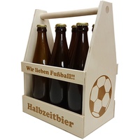 KF-Holz 6er Flaschenträger mit Gratis Leistengravur, Sixpack