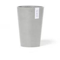 Ecopots Vase Pisa Weißgrau 21 cm x 30 cm