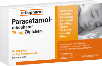 Preisvergleich Produktbild PARACETAMOL-ratiopharm 75 mg Zäpfchen 10 St